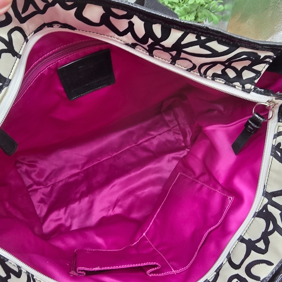 Coach Poppy Graffiti Daisy Kyra Black Red Tote Purse Wallet Wristlet Bag 7 Peice - Picture 11 of 16